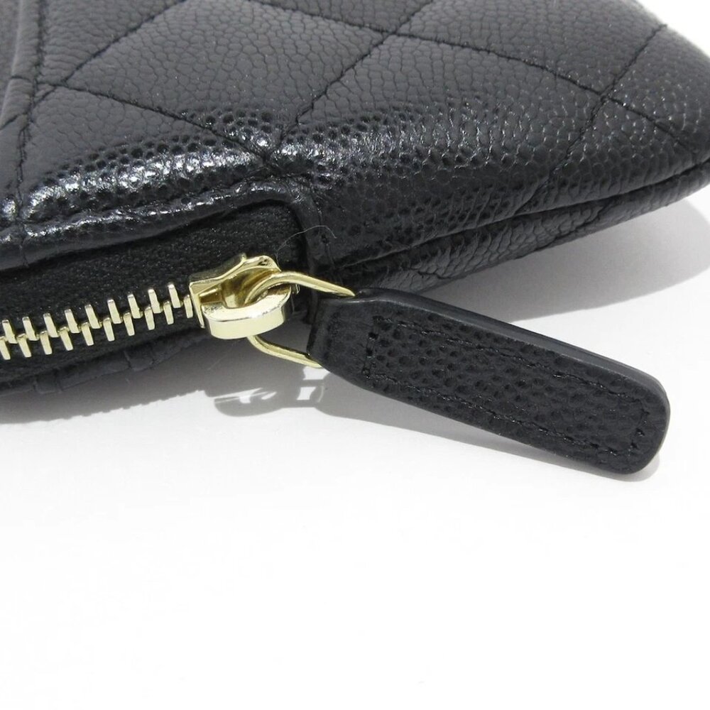 CHANEL Matelasse Black Calfskin Coin Case Gold hardware 607-051525 - Picture 5 of 7